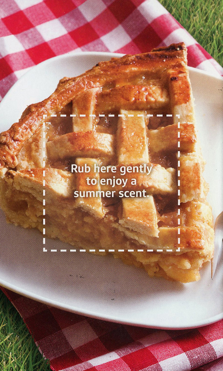 Apple pie scented mailing card