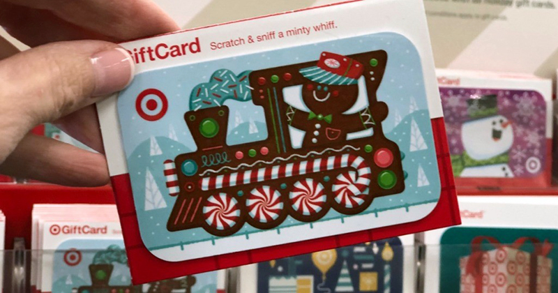 target gift card with Scratch'nSniff scent