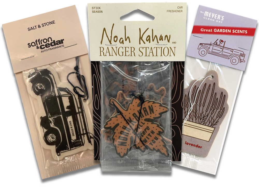 Custom scented car air fresheners